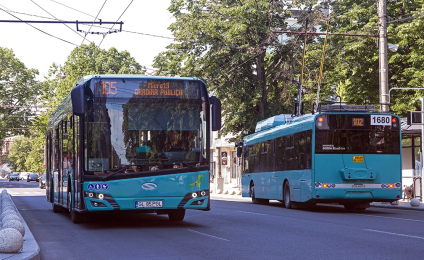 Autobuze în locul troleibuzelor 102