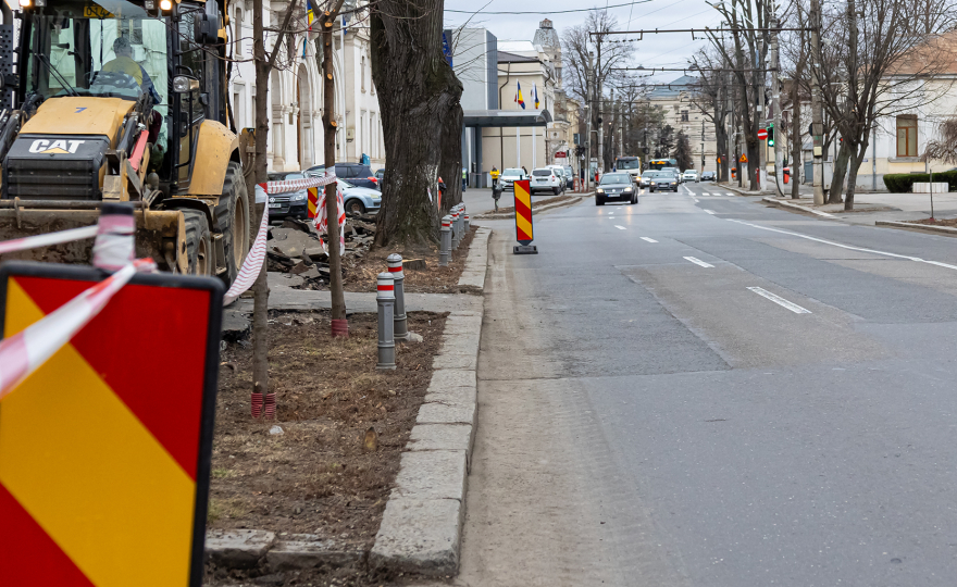 Strada Domnească a intrat în modernizare