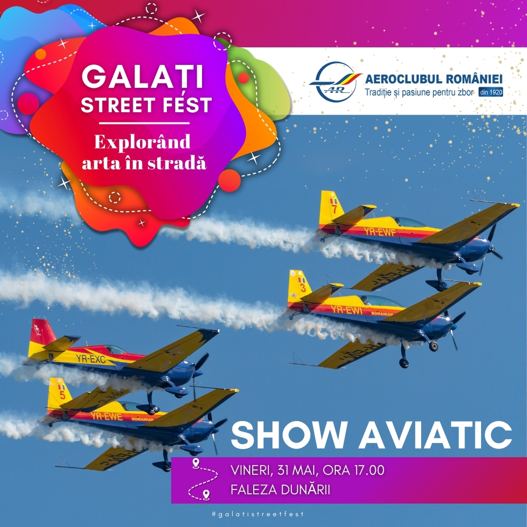 Show aviatic azi, pe Faleza Dunării