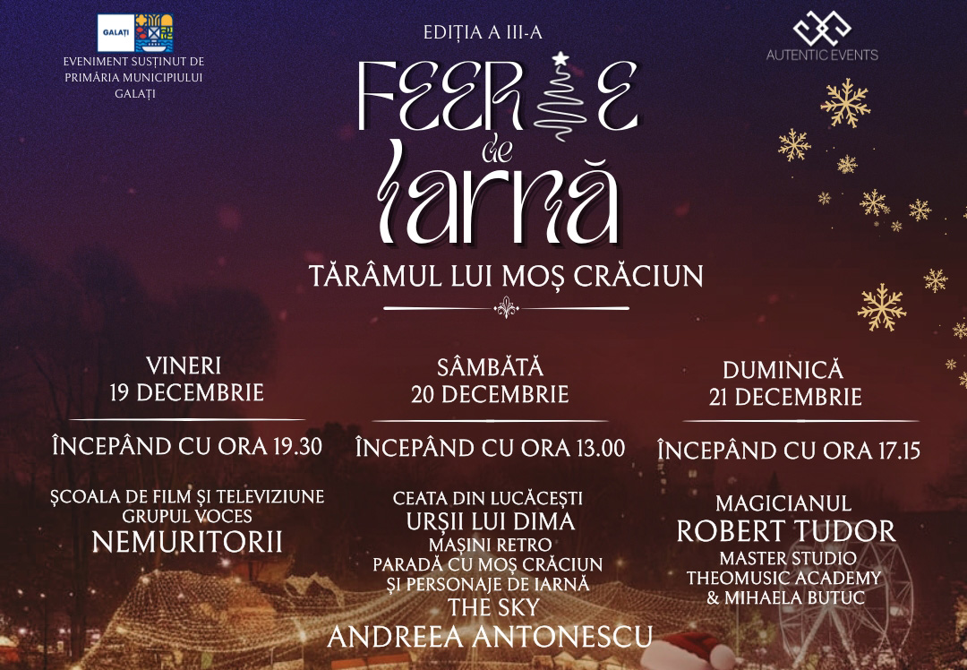 Galați - Weekend cu multe evenimente înainte de Crăciun